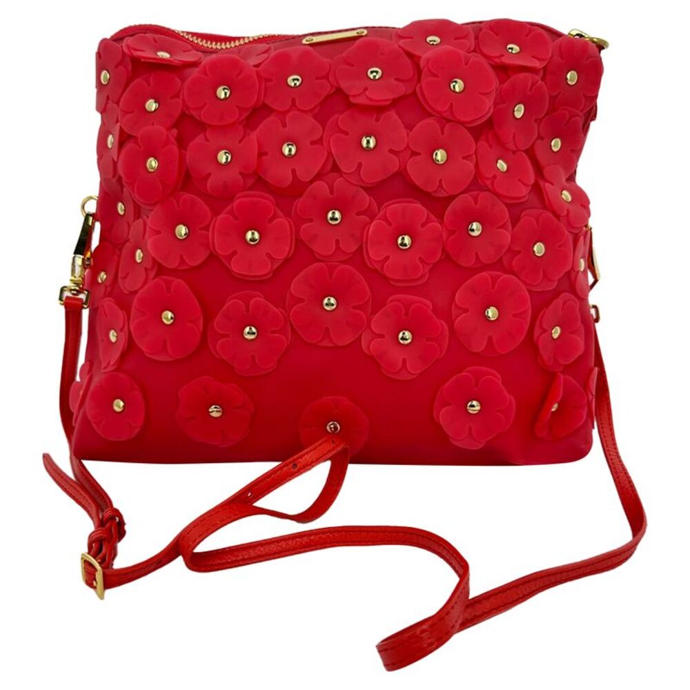 Burberry Prorsum "The Petal" Crossbody Bag in Red Leather
